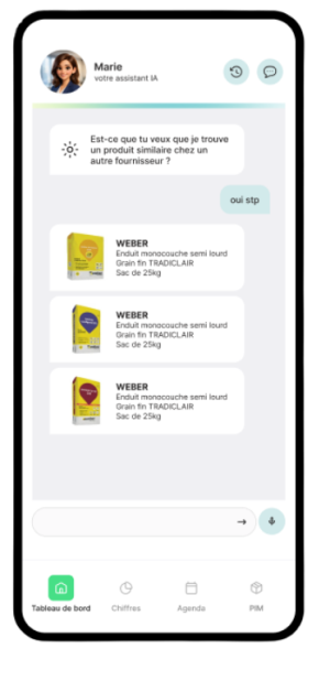 Application, module vente : substitution produits